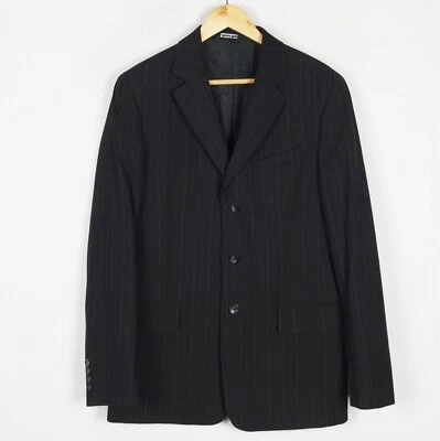 VERSACE VERSUS Men's Blazer Jacket Size 48 UK34 IT44 Black Wool Striped sv10483 - Image 1 of 4