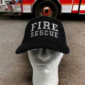 Gorra de camionero de béisbol negra con correa ajustable para rescate de bomberos - Imagen 1 de 10