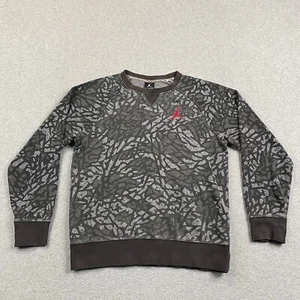 Nike Air Jordan Sweatshirt Youth Boys Large Jumpman Geometric Camo Faded Teen - Picture 1 of 17