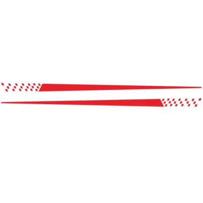 Car Body Side Waist Long Stripe Stickers Vinyl Racing Pinstripe Decals Red Decor - Image 1 of 4