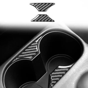Portavasos central de fibra de carbono real para Mitsubishi Outlander 2014-2016 - Imagen 1 de 14