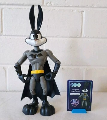 Looney Tunes X DC Comics WB 100 Bugs Bunny Batman Action Figure Complete w/Card Foto 1 de 4