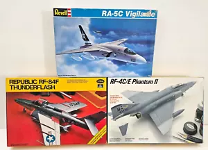 1/72 3X LOT REVELL RA-5C VIGILANTE + TESTORS RF-84F + RF-4C/E PHANTOM II NEW - Picture 1 of 4
