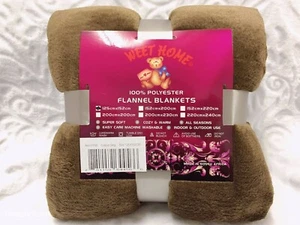 fuzzy flannel fleece throw blanket lightweight couch bed soft warm blanket - Picture 1 of 8