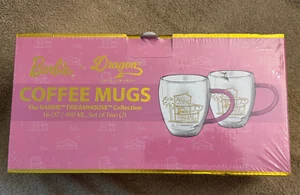 Barbie Coffee Mugs - Dragon Glassware, Dreamhouse Collection, 16oz - Set of Two! - Picture 1 of 2