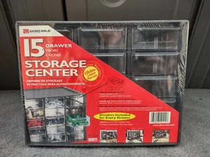 Vintage Akro-Mils Model 10115 15 Drawer Storage Center Organizer New in Wrapper - Picture 1 of 6