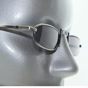 Dark Tint Reading Glasses Xtreme Narrow Lens Boho Gray Metal Frame +2.25 Power - Picture 1 of 4