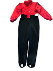 Combinaison de ski une pièce rouge et noir vintage années 1980 femme taille 10