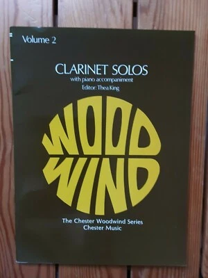 Clarinet Solos Volume 2 with Piano Accompaniment *NEW* Chester Music - Image 1 of 3