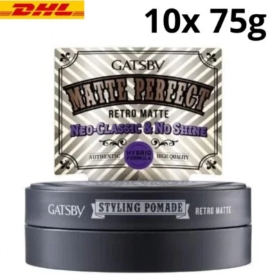 GATSBY Hair Styling Pomade RETRO MATTE Perfect 75g Neo-Classic & No Shine x10 - Image 1 of 4