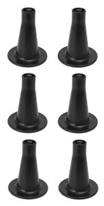 3-5/8" Tall Replacement Bed Frame Glides Feet Cone Shaped [Black] - Set of 6
