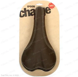 Charge Spoon Bike Saddle Titanium Rails Dark Brown Pressure Relief Road MTB - Picture 1 of 3