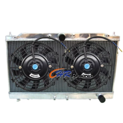 Radiador de alumínio + ventiladores para 1995-1999 Mitsubishi Eclipse/Eagle Talon 2.0 Turbo perfeito estado - Imagem 1 de 4