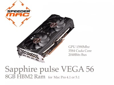  AMD VEGA 56 PULSE Bootscreen 8GB RAM HBM2 Mac Pro Mojave A Sequoia Sapphire - Immagine 1 di 4