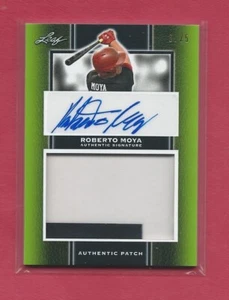 Roberto Moya 2019 Leaf Perfect Game National Showcase Patch Auto 6/25 #PA-RM2 - Bild 1 von 2