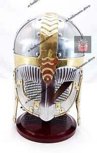 Caballero Medieval Armadura Máscara Vikinga Normanda Casco con Correo de Cadena Regalo de Halloween - Imagen 1 de 9