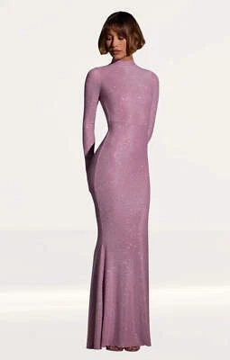 Oh Polly Womens Pink Sequin Maxi Dress High Neck RRP £100 - Image 1 of 4