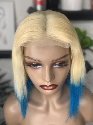 Peluca de cabello humano sin pegamento rubia corta color rubia bob corto Foto 1 de 4