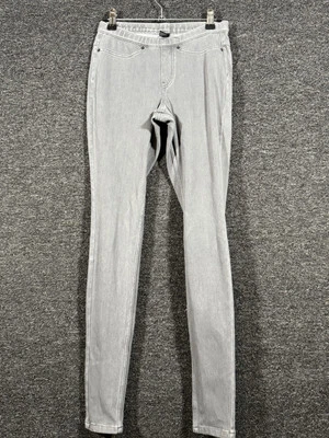 Hue Womens Black Acid Wash Stretch Long Pants Size XS - Image 1 of 4