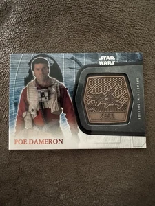 Topps Star Wars Galactic Medallion Poe Dameron Medal Card #26 - Picture 1 of 2