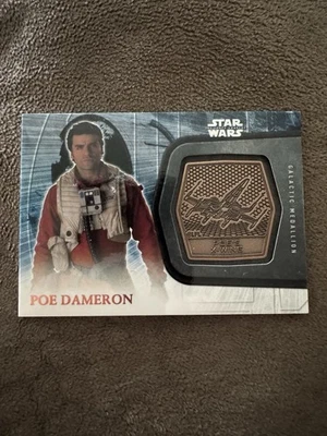 Topps Star Wars Galactic Medallion Poe Dameron Medal Card #26 - Image 1 of 2