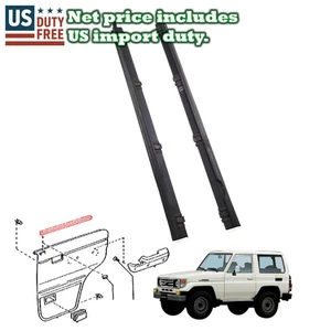 RR Door Glass Inner Weatherstrip Fit Toyota Land Cruiser FZJ76 GRJ79 4DR Hardtop - Picture 1 of 6