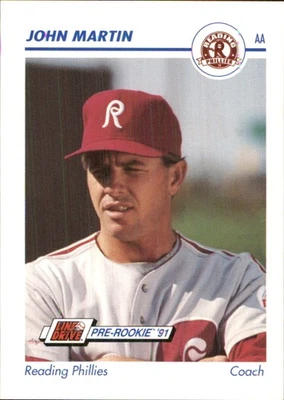 John Martin 1991 Line Drive AA #509 RC Reading Phillies AutographDen - Image 1 of 2