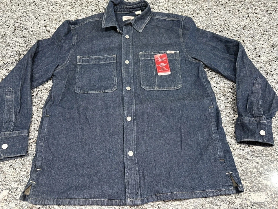 Levi Strauss Signature Men's Size M Blue Denim Utility Collection Shacket NWT - Image 1 of 4