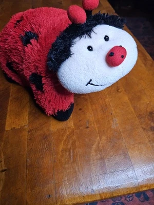 Pillow Pets Ms. Ladybug 11” Red & Black Soft Stuffed Folding Plush 2010 Original - Image 1 of 4