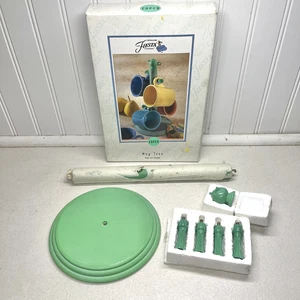 Taza de madera verde niebla marina vintage Fiesta Ware Copco taza árbol soporte estacionario - Imagen 1 de 7