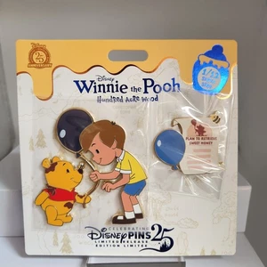 2025 Disney Winnie the Pooh Hundred Acre Wood Pin Set 1/12 Christopher Robin - Picture 1 of 4