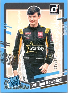 2024 Donruss Racing Willilam Sawalich Rated Rookie Carolina Blue /249 RC Nascar - Picture 1 of 2