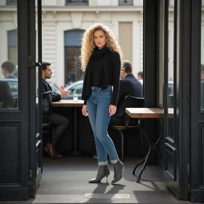 NUEVO EN CAJA Botas de Cuero Manolo Blahnik Dildi Talla 38.5 $995.00 Foto 1 de 4