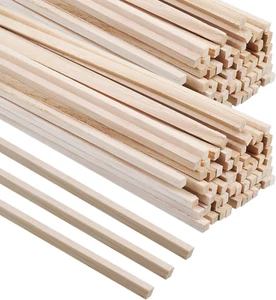 240 Pieces Balsa Wood Sticks Square Wooden Dowels 1/8 Inch Balsa Wood Strips 12 - Picture 1 of 12