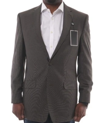 $275 Sean John коричневый текстурированный классический крой 2 кнопки блейзер спортивное пальто с Picstitch - Изображение 1 из 4