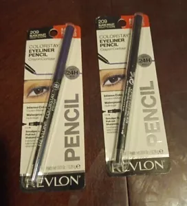2 REVLON COLORSTAY EYELINER PENCIL INTENSE COLOR 209 BLACK VIOLET(P13/10) - Picture 1 of 2