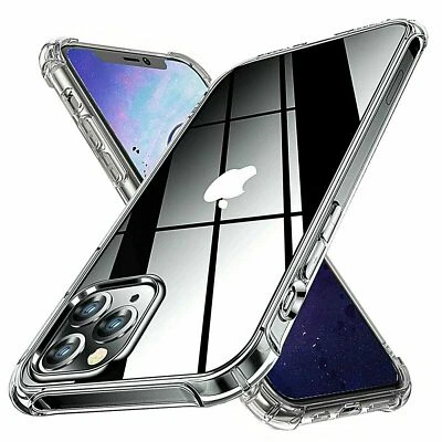 Funda protectora transparente a prueba de golpes para iPhone 15 14 13 12 11 Pro Max X XS XR 6 7 8 Plus Foto 1 de 4