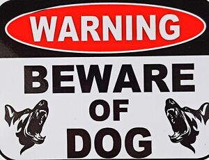 WARNING BEWARE OF DOG DECAL SIGN HOUSE FENCE PET CAR BUMPER STICKER NOVELTY 