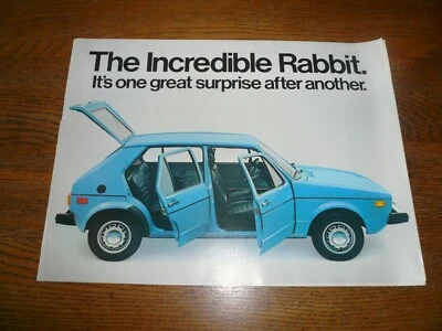 Folleto de ventas VW Volkswagen Rabbit 1977/1978 - vintage Foto 1 de 4