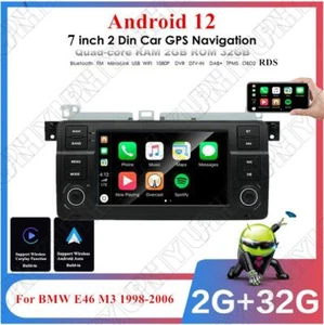 7'' Car Stereo Radio GPS 2GB+32GB For BMW E46 M3 318/320/325/330/335 1998-2006 - Zdjęcie 1 z 23
