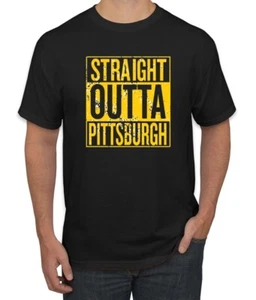 Camiseta deportiva de fútbol americano fantasía Straight Outta Pittsburgh PIT para fanáticos - Imagen 1 de 3