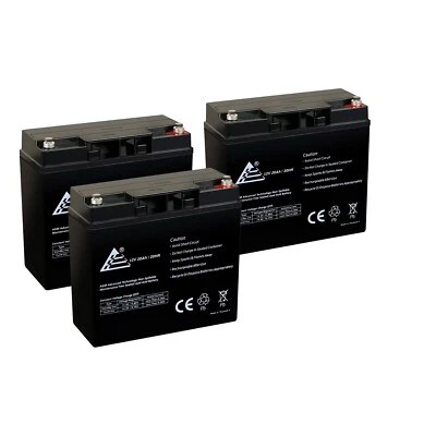 3 Pack - 12V 20AH SLA Battery Replaces 51814 6fm17 6-dzm-20 6-fm-18 lcx1220p - Image 1 of 4