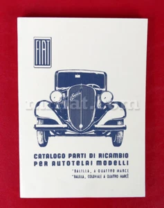 Fiat 508 Balilla 4 Marce Coloniale 4M Parts Catalog New - Imagen 1 de 1