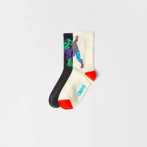 ZARA TWO-PACK OF SPIDER-MAN AND HULK SOCKS size 12-14yrs - Picture 1 of 3