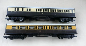2 Model Rail Passenger Coaches- GWR Corridor coaches 6021 - 4913- - Picture 1 of 6