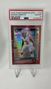 2020 Donruss Optic Damon Arnette Red Hyper RC 106 PSA-Graded 10 Gem Mint Card - Picture 1 of 2