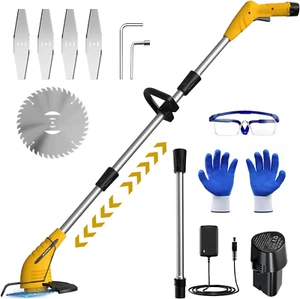 Desbrozadora De Cesped Pasto Electrica Cortadora De Grama Potente Para Casa USA - Picture 1 of 12