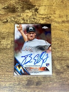 2016 Topps Chrome Brian Ellington Rookie RC Auto Autograph #RA-BE Marlins