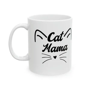 Cat Mama Mug Novelty Coffee Mugs For Mom Birthday Cat Lover Gifts For Women 11oz - Picture 1 of 9