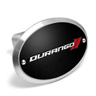 Dodge Durango 3D Logo on Black Oval Billet Aluminum 2 inch Tow Hitch Cover